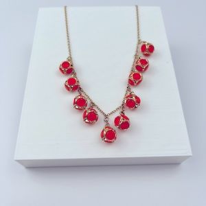Kate Spade Bright Orange Ball Dangle Necklace